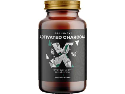 BrainMax Activated Charcoal, aktivni ugljen od kokosovih ljuski, 575 mg, 100 biljnih kapsula
