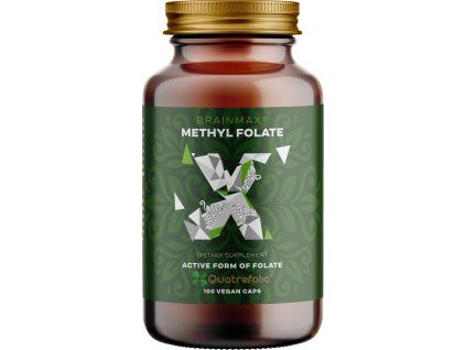 BrainMax Methyl Folate, Aktivna folna kiselina, 400 mcg, 100 vegetarijanskih kapsula
