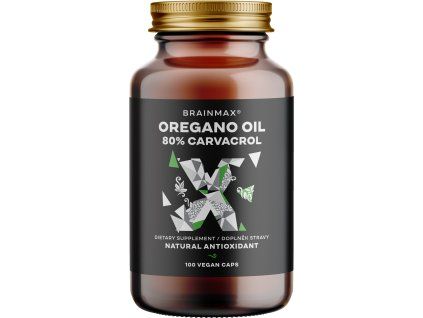 BrainMax Oregano Oil 80% Carvacrol, 100 biljnih kapsula
