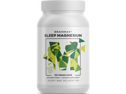 BrainMax Sleep Magnesium, 320 mg, 100 kapsula (magnezij, GABA, L-teanin, vitamin B6, sok od višnje)